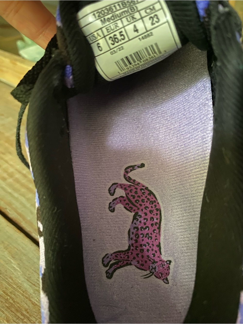 Brooks Women's Purple Black Pink Leopard Print Athletic Shoes - Picture 9 of 9